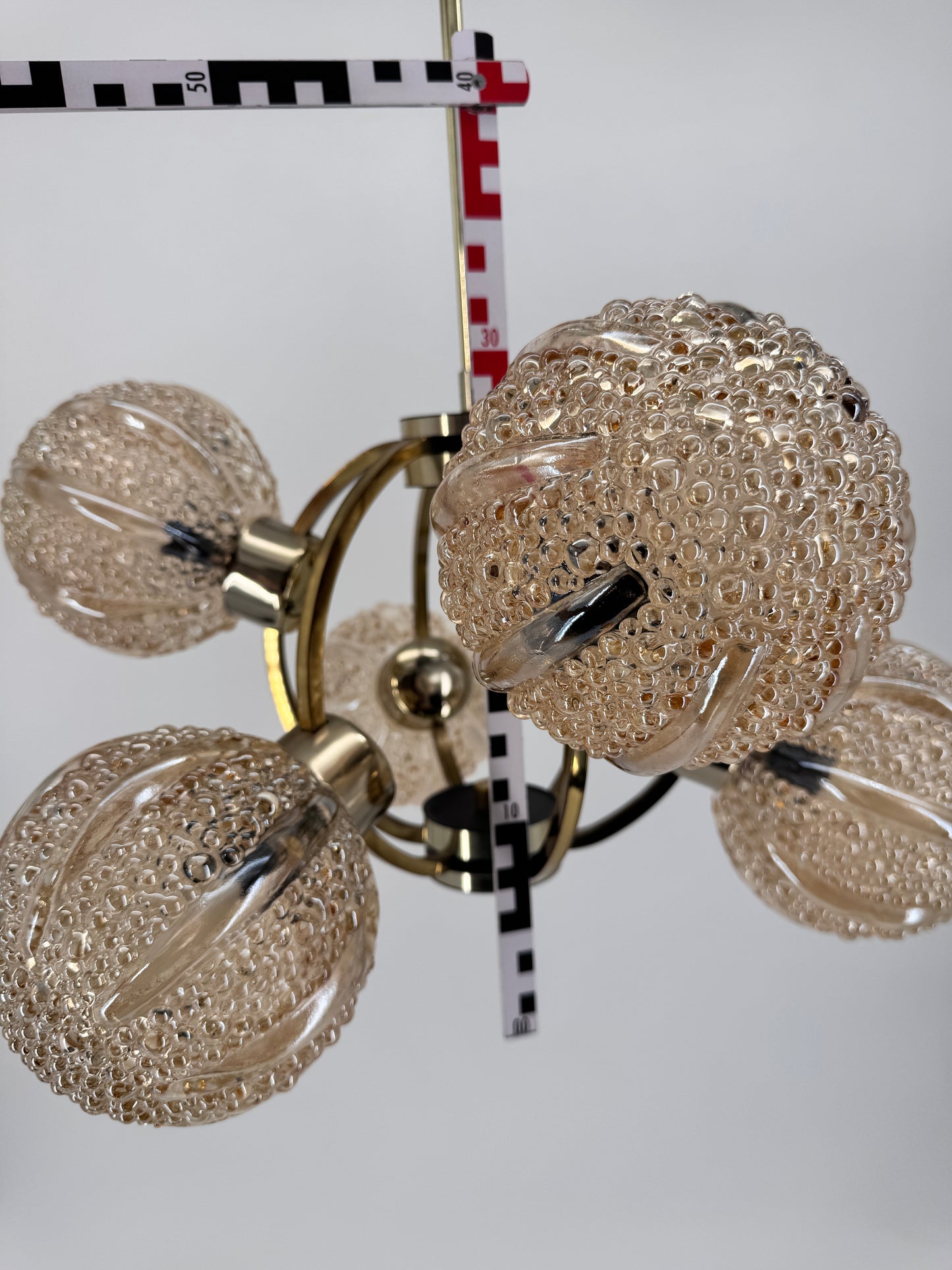 Space Age, Deckenlampe, Richard Essig, 70er, Messing