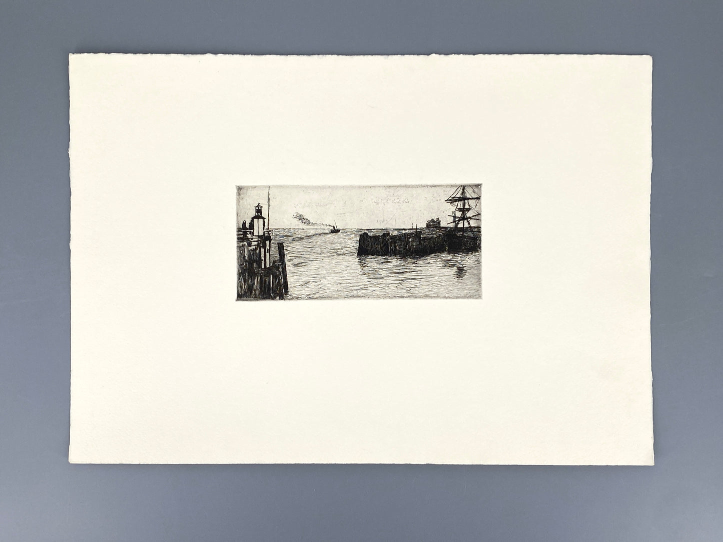 Radierung "Alte Liebe in Cuxhaven" von Friedrich Schaper (1867–1955), Nachdruck von der Originalplatte, Edition der Griffelkunst-Vereinigung, Hamburg 1971