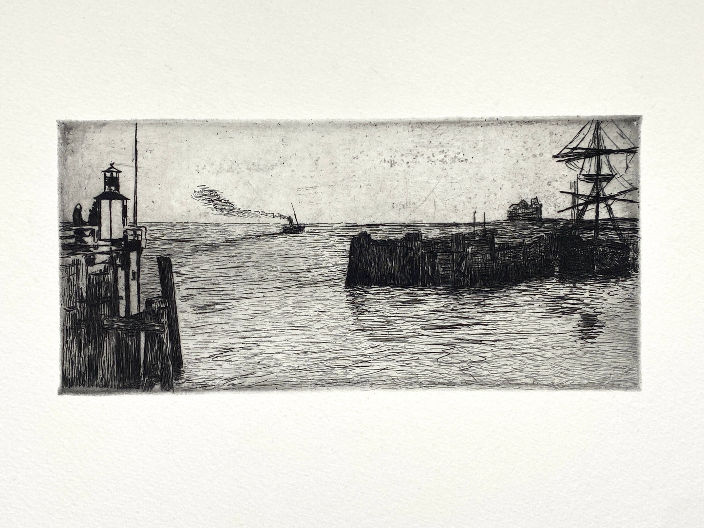 Radierung "Alte Liebe in Cuxhaven" von Friedrich Schaper (1867–1955), Nachdruck von der Originalplatte, Edition der Griffelkunst-Vereinigung, Hamburg 1971