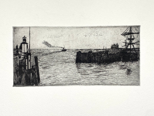 Radierung "Alte Liebe in Cuxhaven" von Friedrich Schaper (1867–1955), Nachdruck von der Originalplatte, Edition der Griffelkunst-Vereinigung, Hamburg 1971