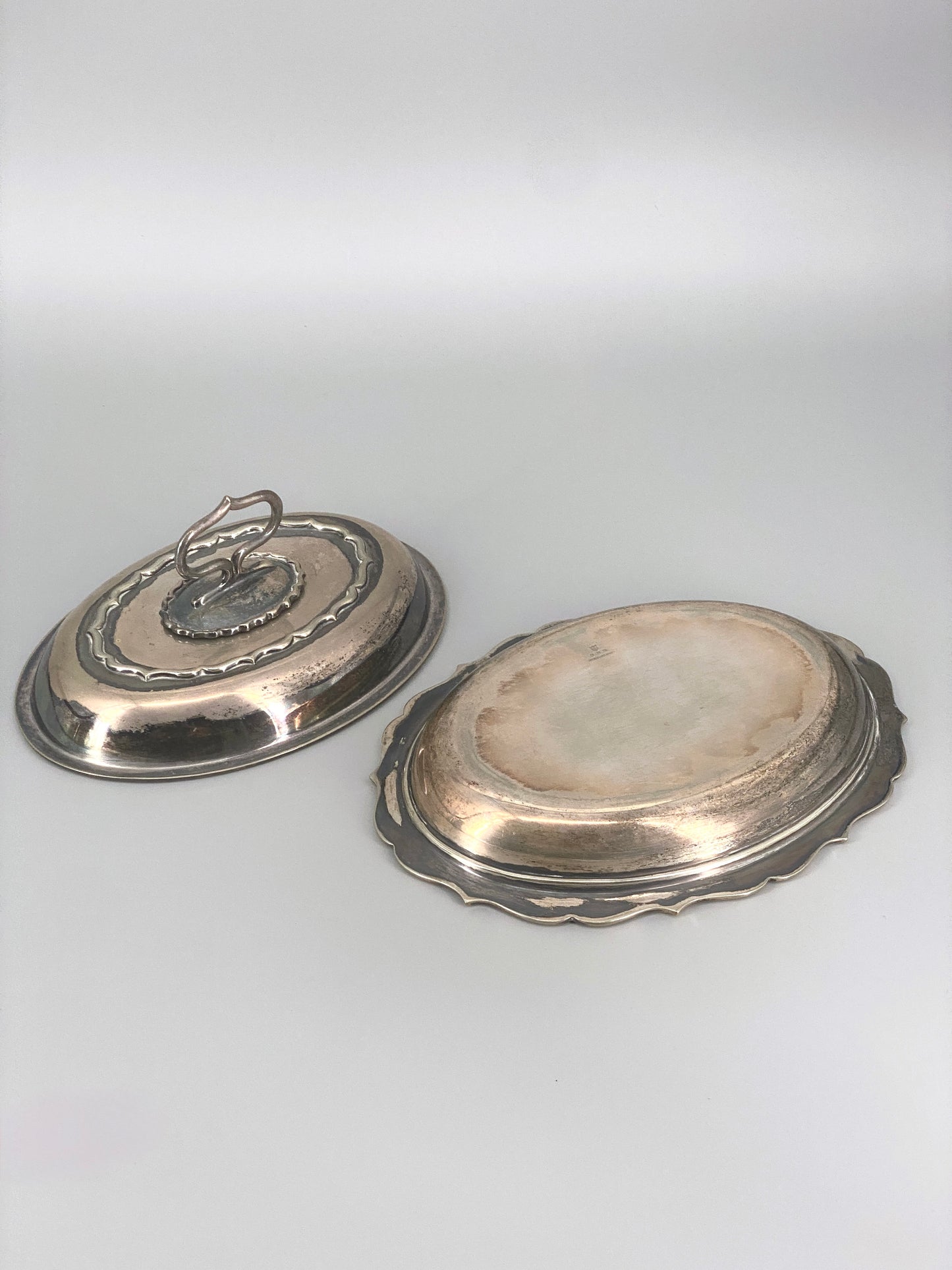 Speisewärmer / Servierplatte versilbert von Elkington & Co, England, 20. Jhd