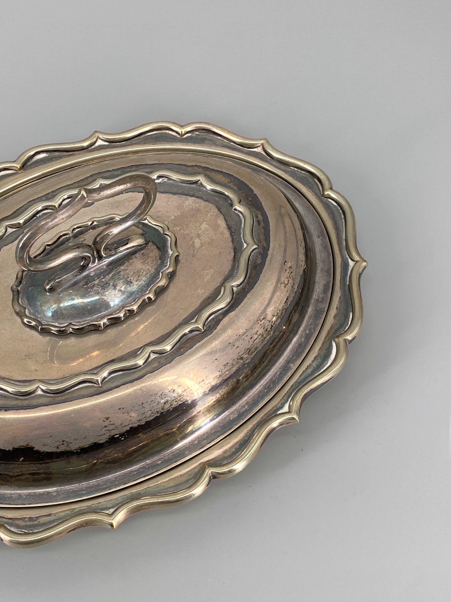 Speisewärmer / Servierplatte versilbert von Elkington & Co, England, 20. Jhd