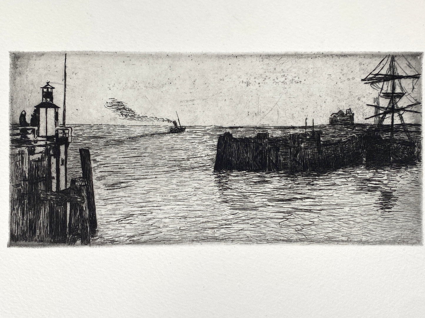 Radierung "Alte Liebe in Cuxhaven" von Friedrich Schaper (1867–1955), Nachdruck von der Originalplatte, Edition der Griffelkunst-Vereinigung, Hamburg 1971
