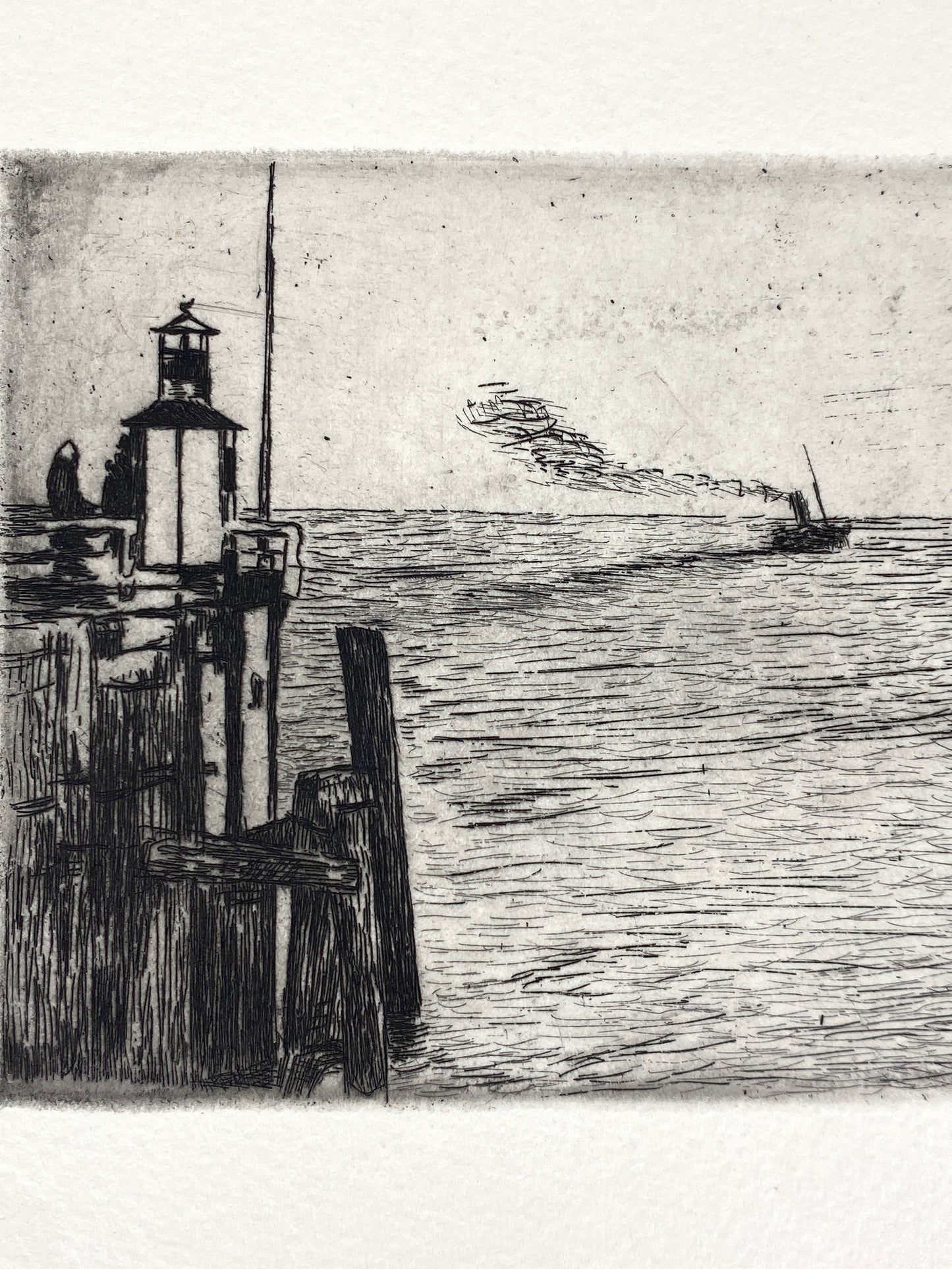 Radierung "Alte Liebe in Cuxhaven" von Friedrich Schaper (1867–1955), Nachdruck von der Originalplatte, Edition der Griffelkunst-Vereinigung, Hamburg 1971