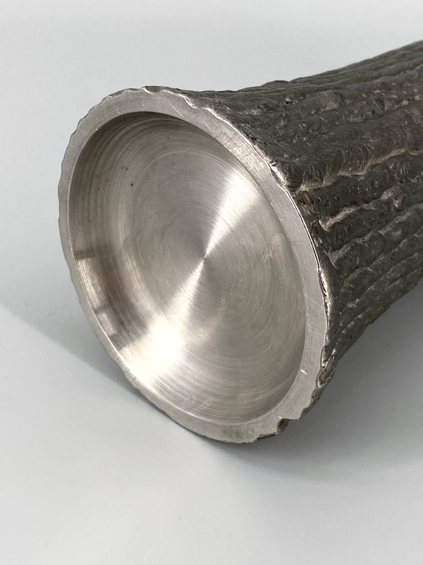 brutalistische Vase aus Stahl, 70er