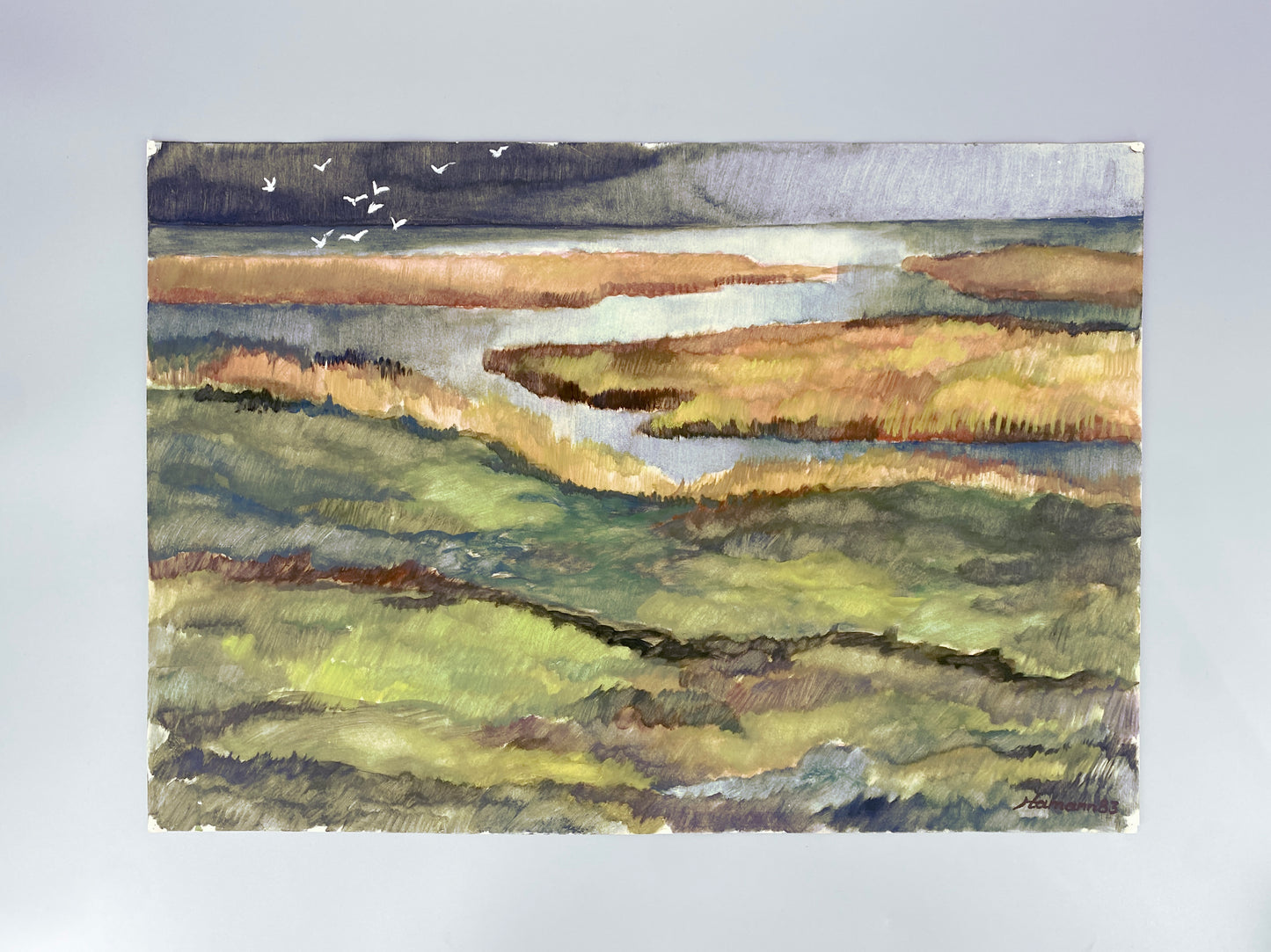Jochen Hamann - Herbst am Bodden. Aquarell