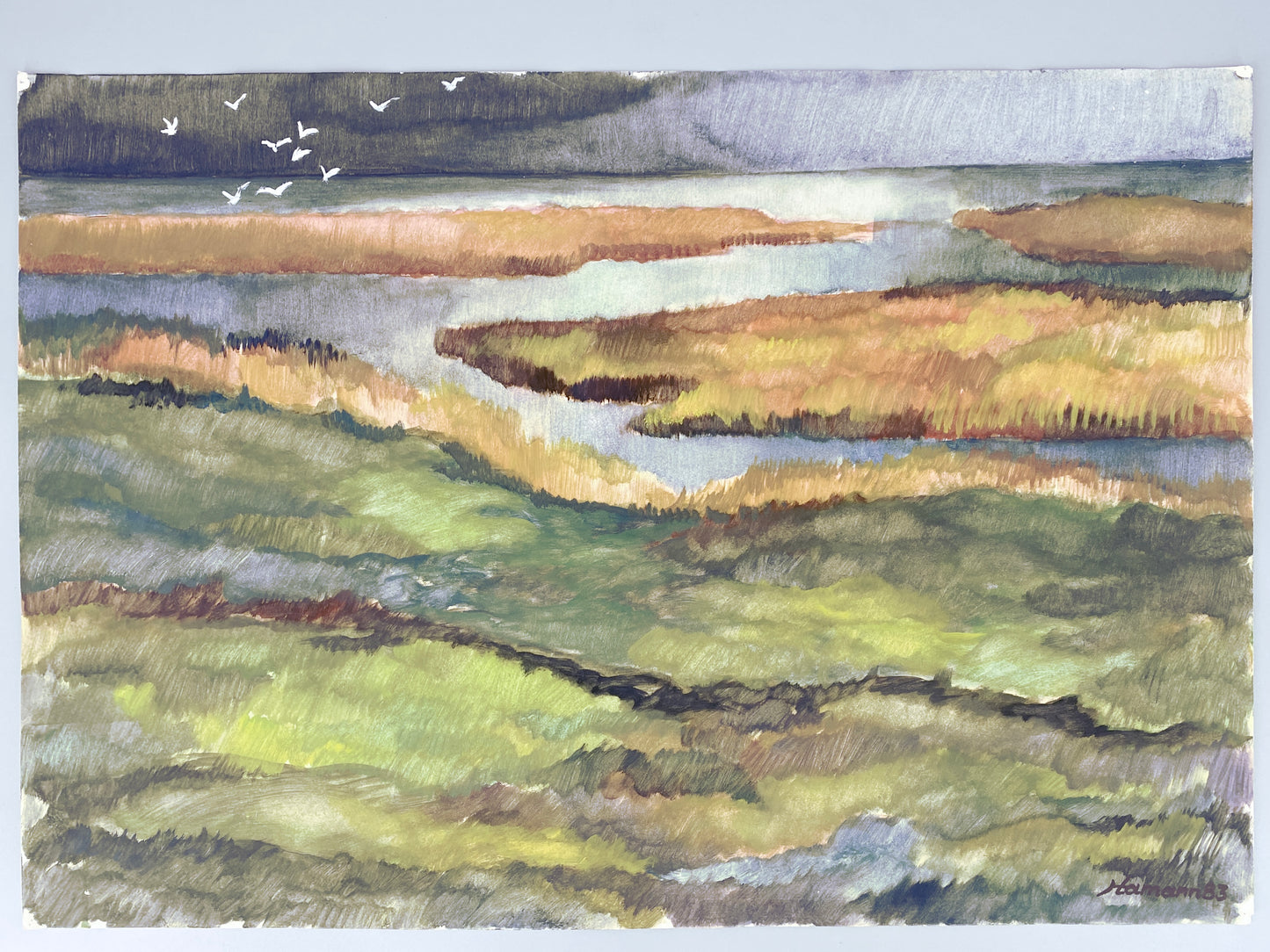 Jochen Hamann - Herbst am Bodden. Aquarell