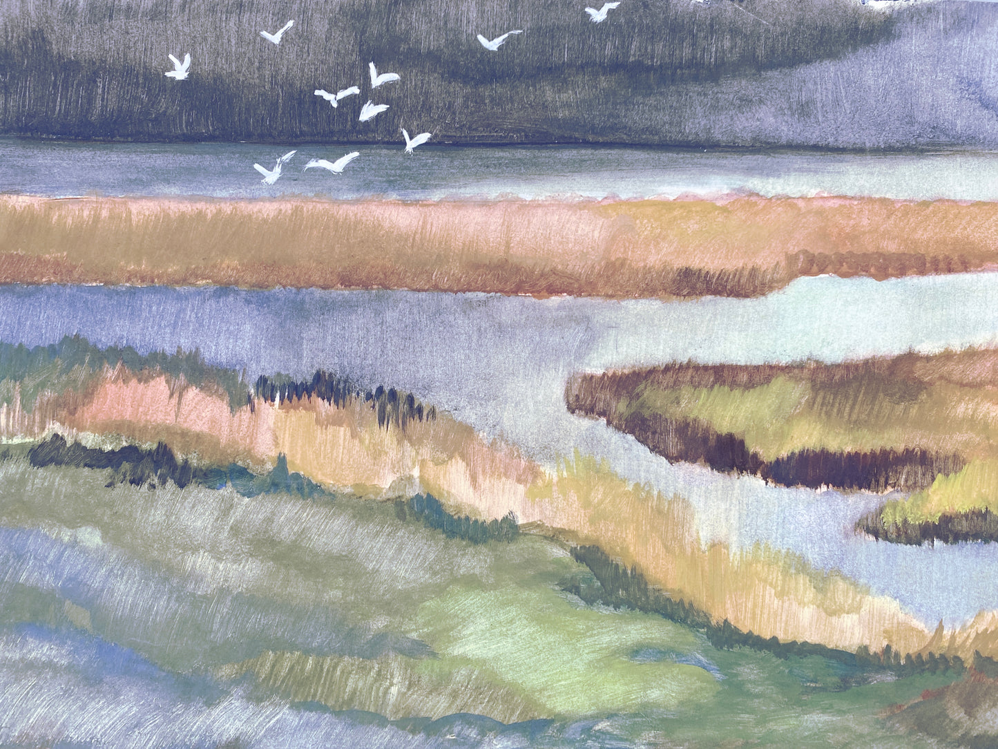 Jochen Hamann - Herbst am Bodden. Aquarell