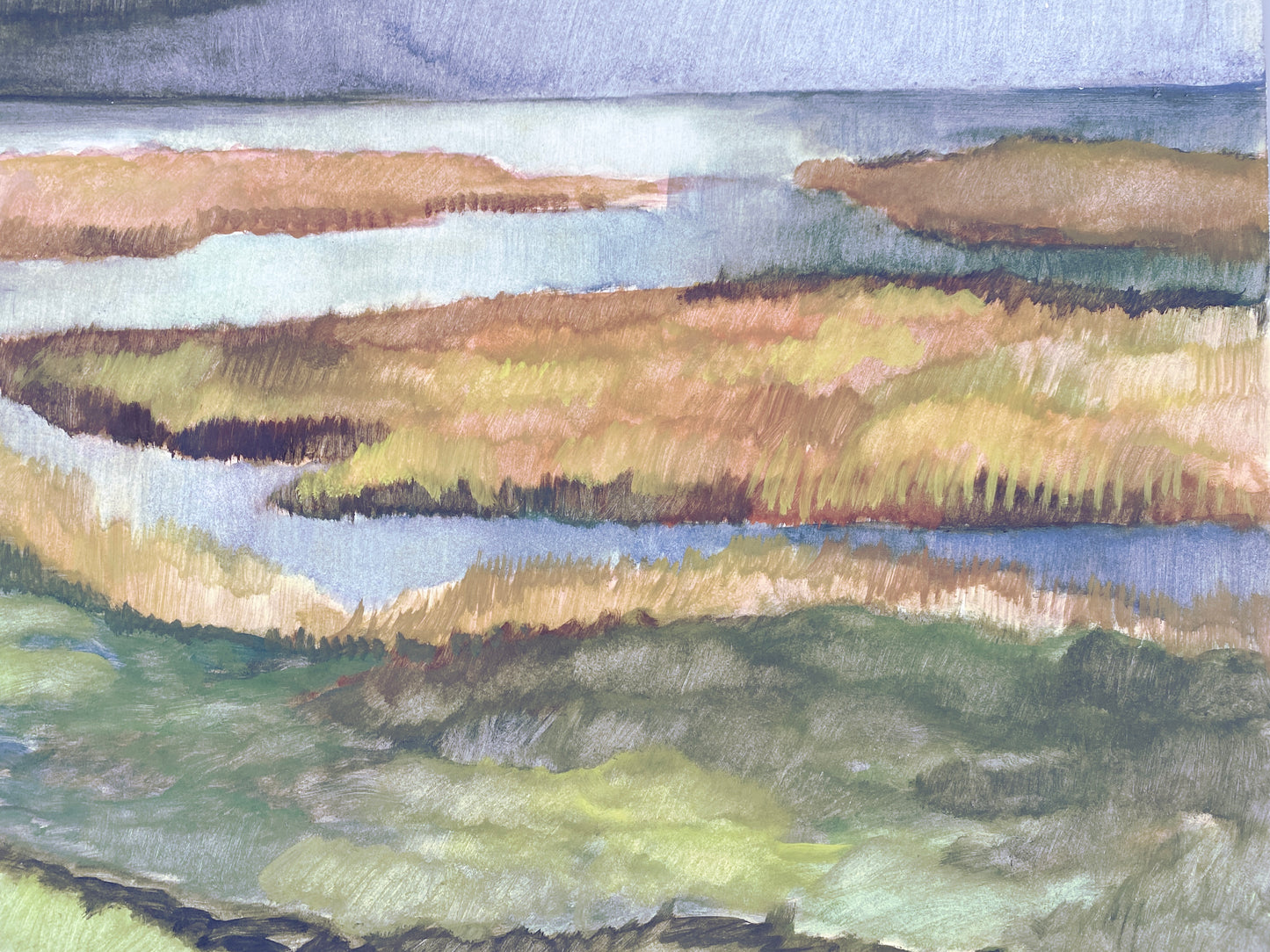 Jochen Hamann - Herbst am Bodden. Aquarell