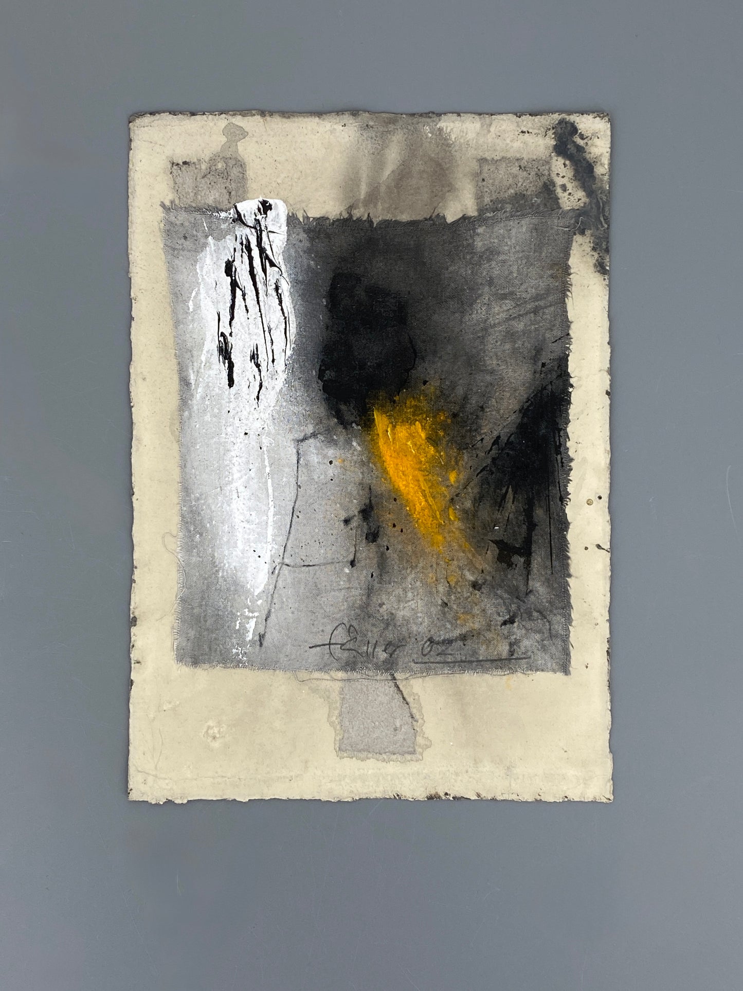 Nonfiguratives Acrylgemälde auf/mit Leinwand, informelle Kunst, Künstler unbekannt, 2002