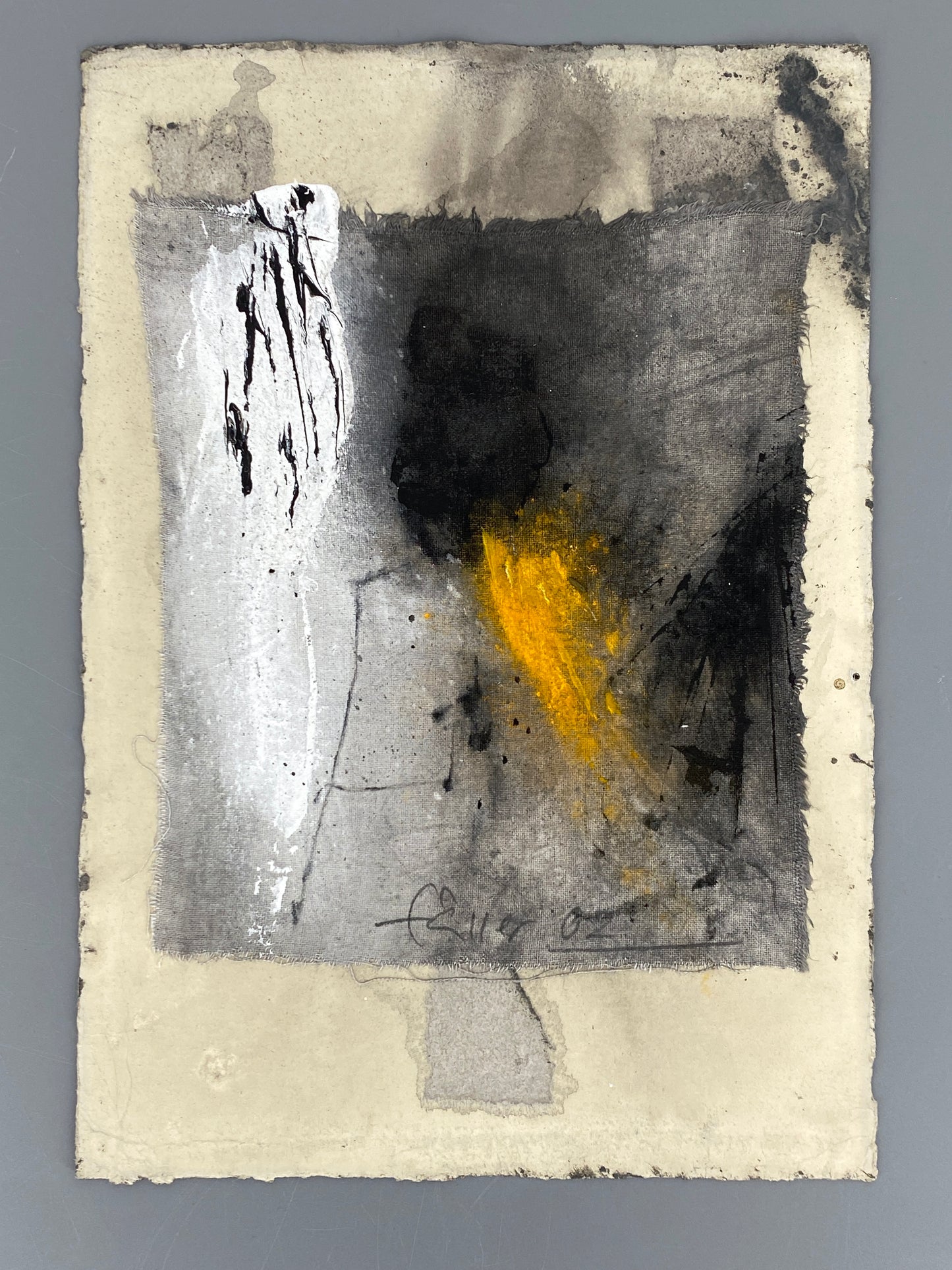 Nonfiguratives Acrylgemälde auf/mit Leinwand, informelle Kunst, Künstler unbekannt, 2002
