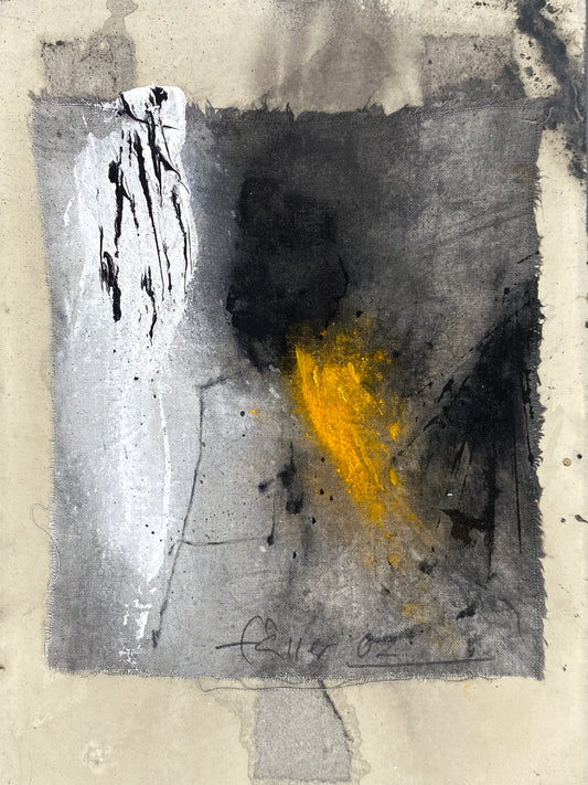 Nonfiguratives Acrylgemälde auf/mit Leinwand, informelle Kunst, Künstler unbekannt, 2002