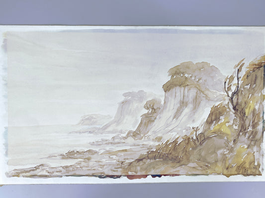 Ostsee-Küstenlandschaft. Helmut Maletzke, Aquarell