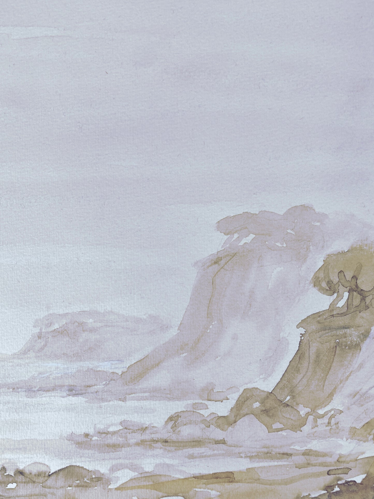 Ostsee-Küstenlandschaft. Helmut Maletzke, Aquarell