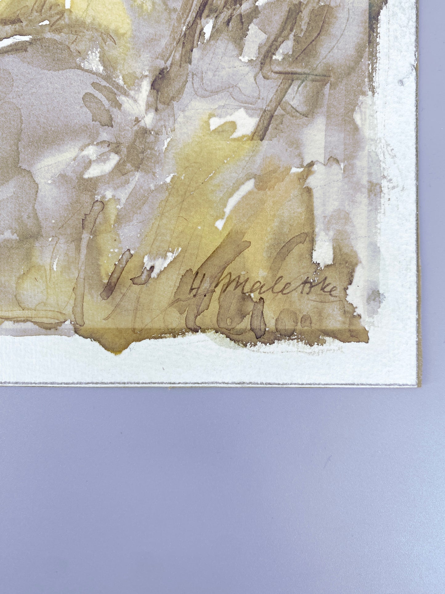 Ostsee-Küstenlandschaft. Helmut Maletzke, Aquarell