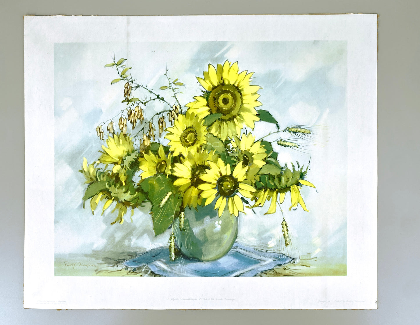 Rolf Regele - Sonnenblumen. Offset-Druck