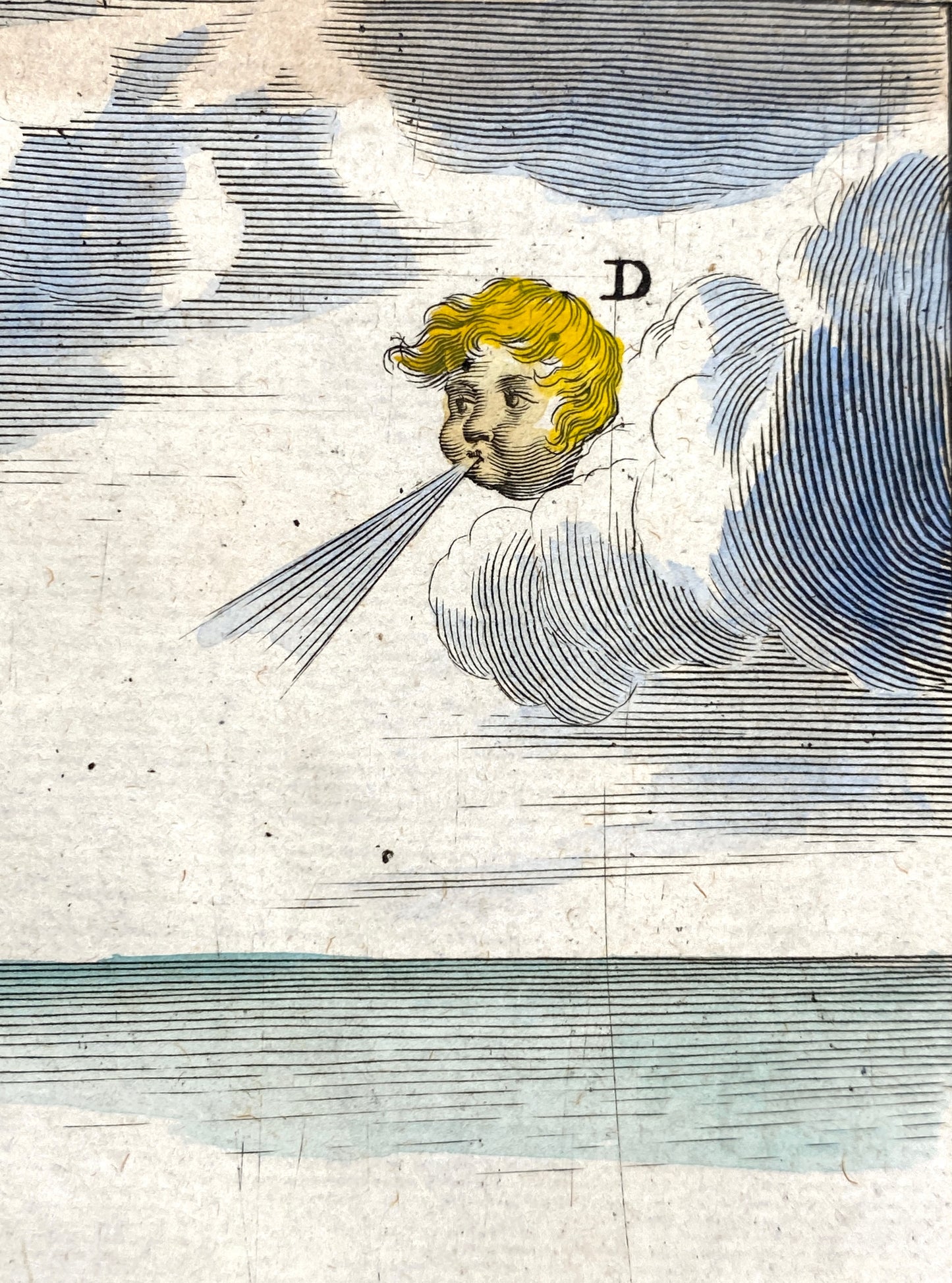 Altkolorierter Kupferstich aus dem Buch von Paul Hoste (Die Kunst der Seestreitkräfte oder Abhandlung über Seeschlachten), gedruckt im 18. Jahrhundert
