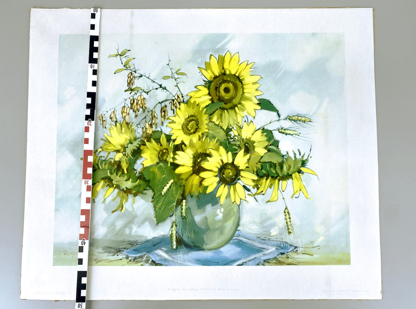 Rolf Regele - Sonnenblumen. Offset-Druck