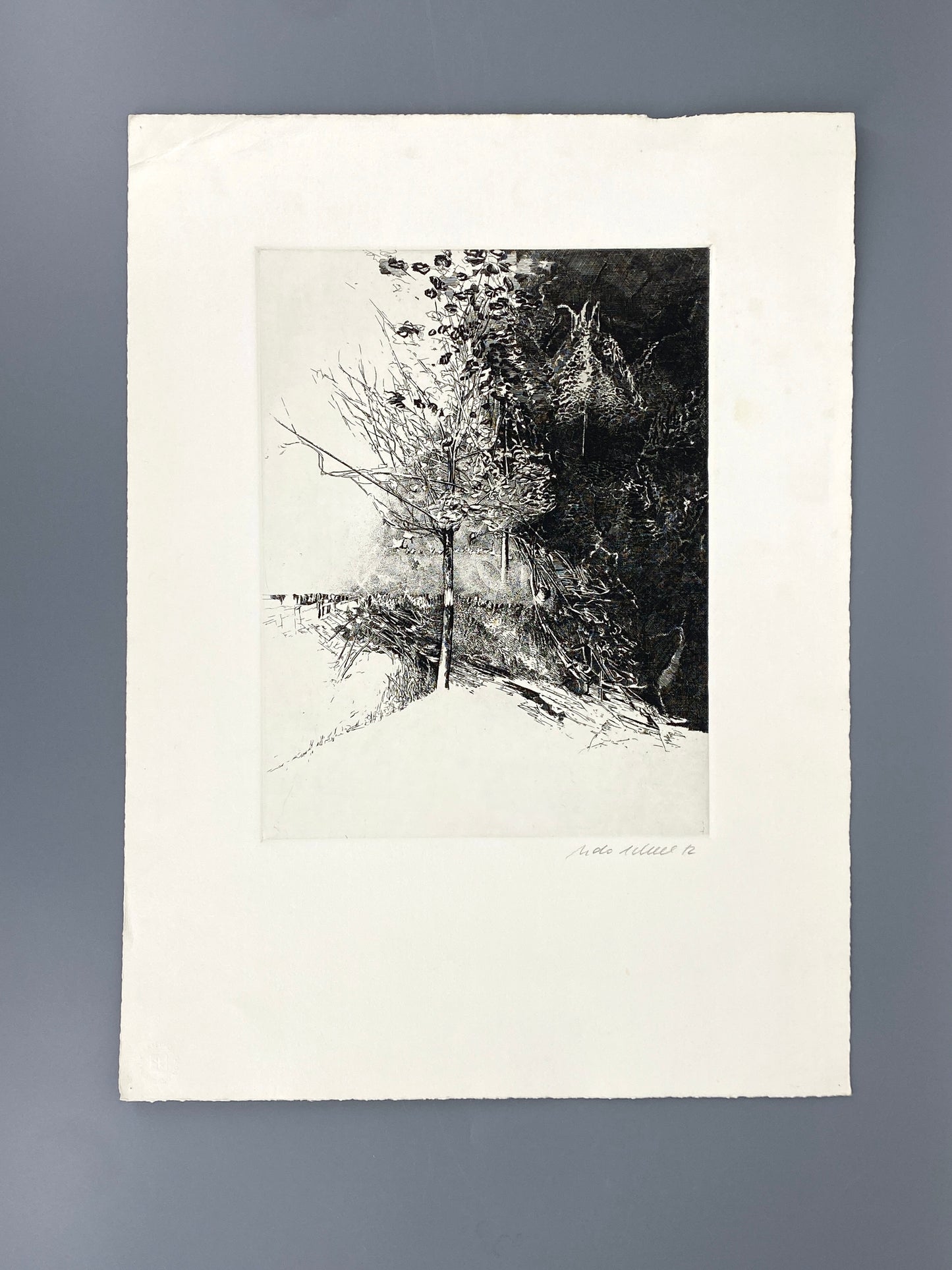 Radierung "Frühling" von Udo Scheel (geb. 1940), Edition der Griffelkunst-Vereinigung, Hamburg 1972