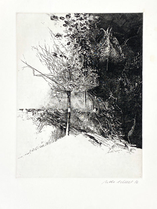 Radierung "Frühling" von Udo Scheel (geb. 1940), Edition der Griffelkunst-Vereinigung, Hamburg 1972
