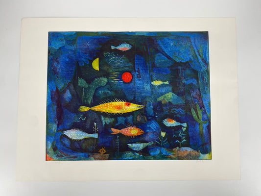 Signierte Aquatinta-Radierung "Fische" von Yoshi Takahashi