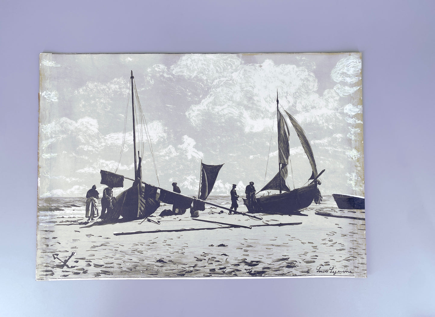 Louis Lejeune - Fischerboote am Strand