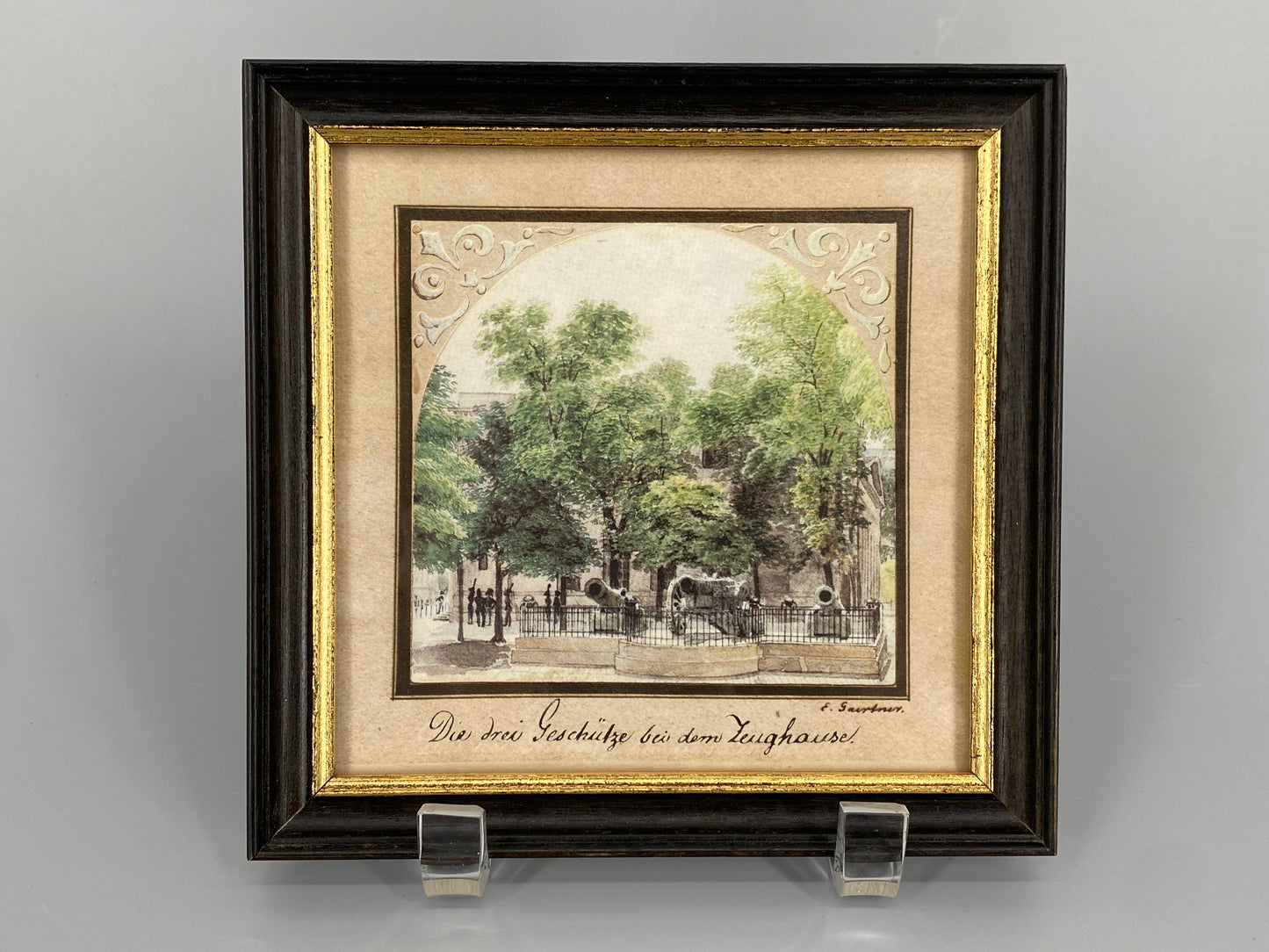 18 Stk. Farboffset-Bilder nach den Gemälden von Eduard Gaertner, Ansichten von Berlin aus der Biedermeierzeit