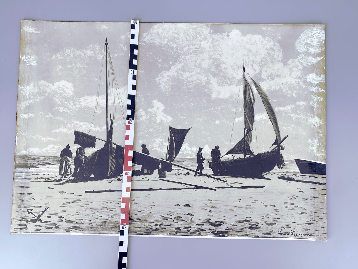 Louis Lejeune - Fischerboote am Strand
