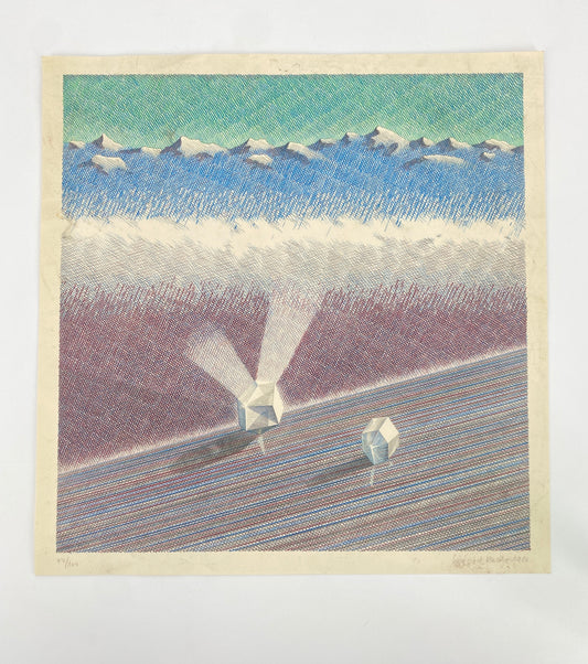 Nummerierte Farblithographie von Siegfried Rasche, 1980
