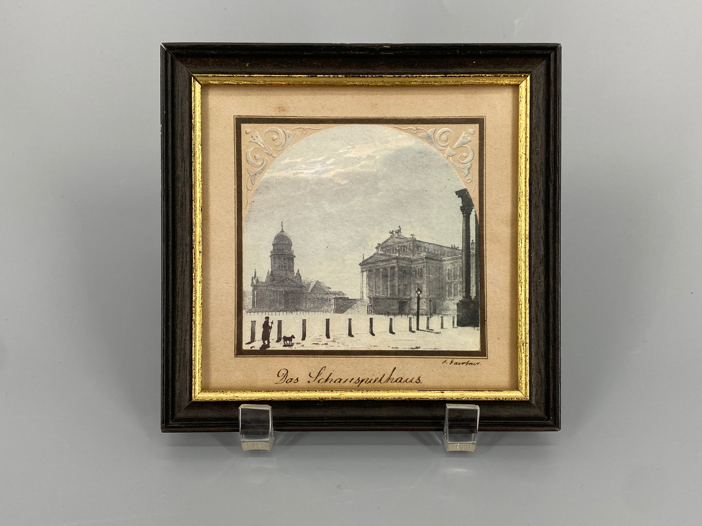 18 Stk. Farboffset-Bilder nach den Gemälden von Eduard Gaertner, Ansichten von Berlin aus der Biedermeierzeit