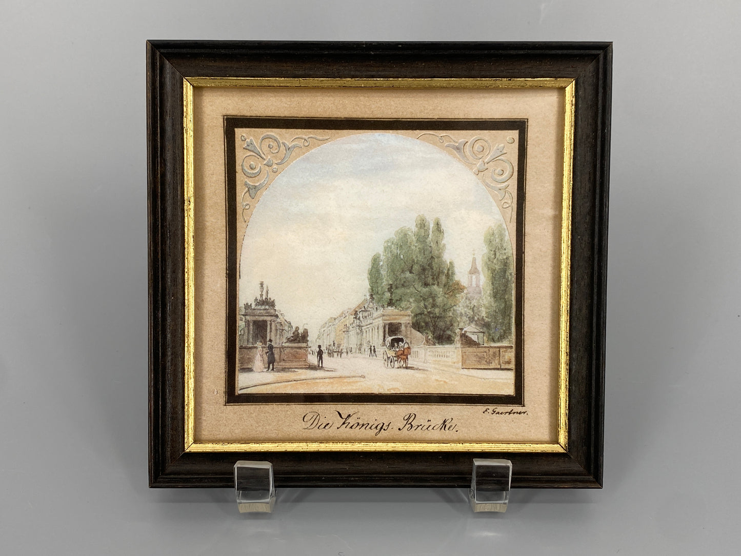 18 Stk. Farboffset-Bilder nach den Gemälden von Eduard Gaertner, Ansichten von Berlin aus der Biedermeierzeit