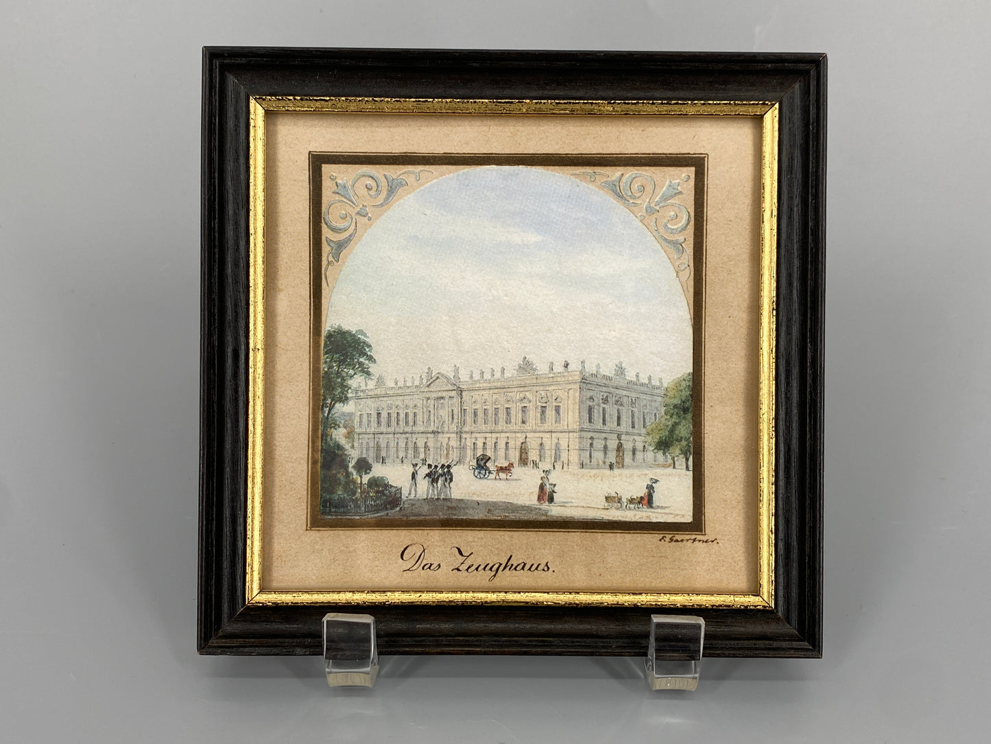 18 Stk. Farboffset-Bilder nach den Gemälden von Eduard Gaertner, Ansichten von Berlin aus der Biedermeierzeit