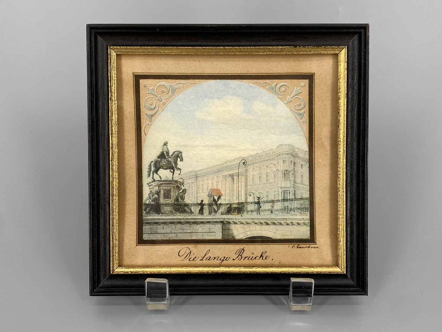 18 Stk. Farboffset-Bilder nach den Gemälden von Eduard Gaertner, Ansichten von Berlin aus der Biedermeierzeit