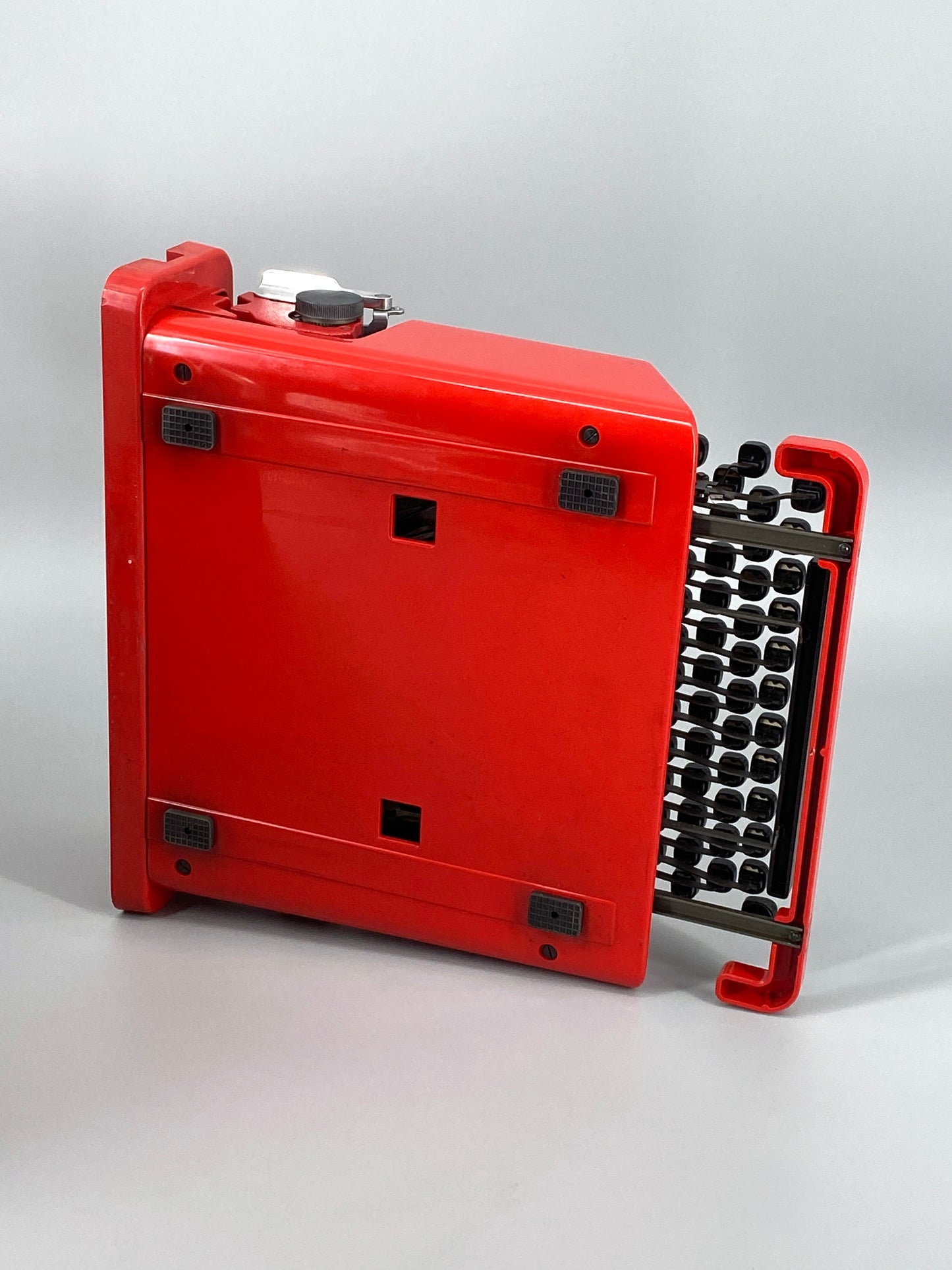 rote Schreibmaschine "Valentine" E. Sottsass und P. King für Olivetti, Italien, 70er