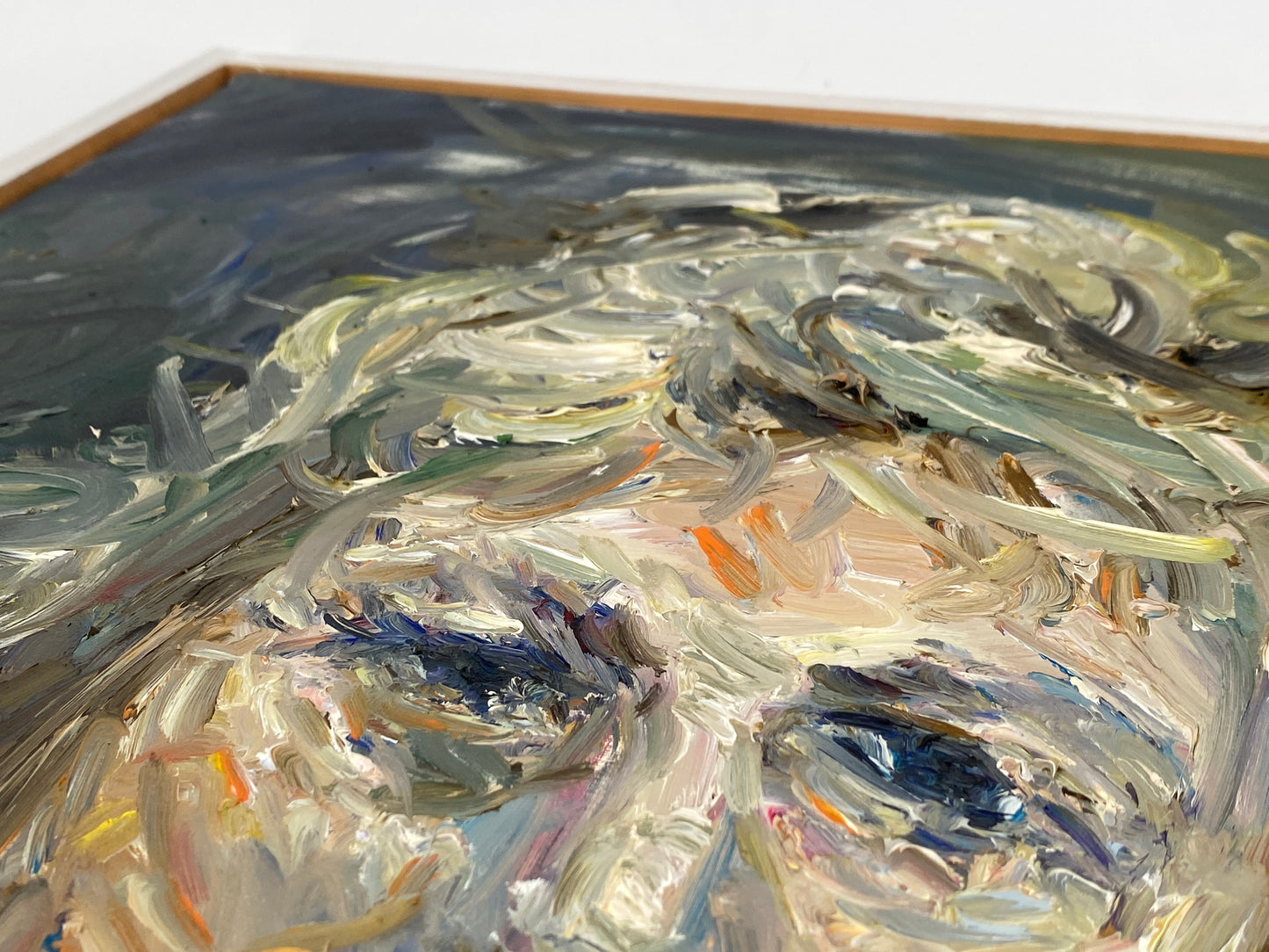 Ölgemälde "Porträt von Katharina Kurz" von Roland Ladwig auf Leinwand, 1990