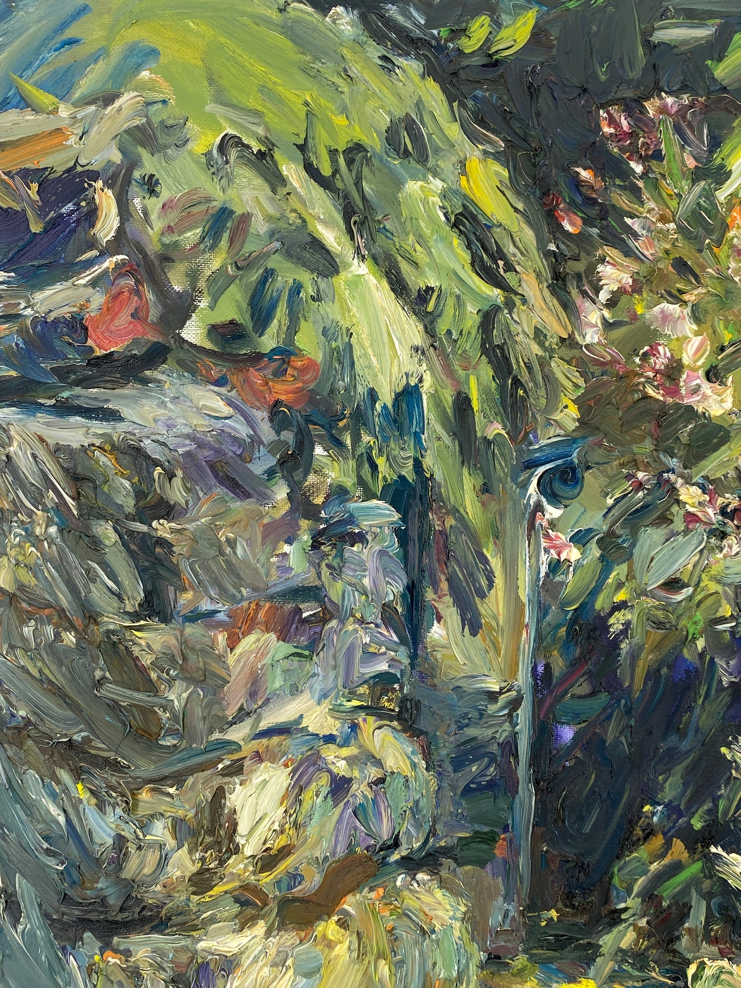 Ölgemälde "Le Fort" von Roland Ladwig auf Leinwand, 1990