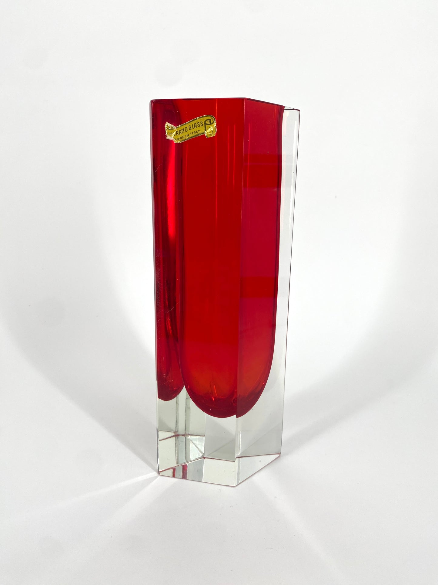 Murano Glas Vase von Flavio Poli, Italien, 1970er