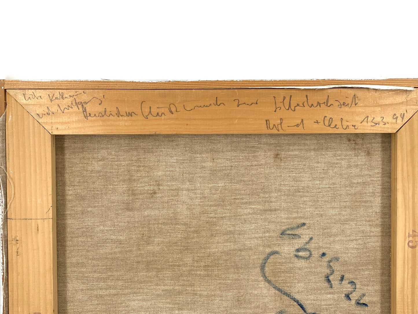 Ölgemälde "Weißer Teller, Äpfel" von Roland Ladwig auf Leinwand