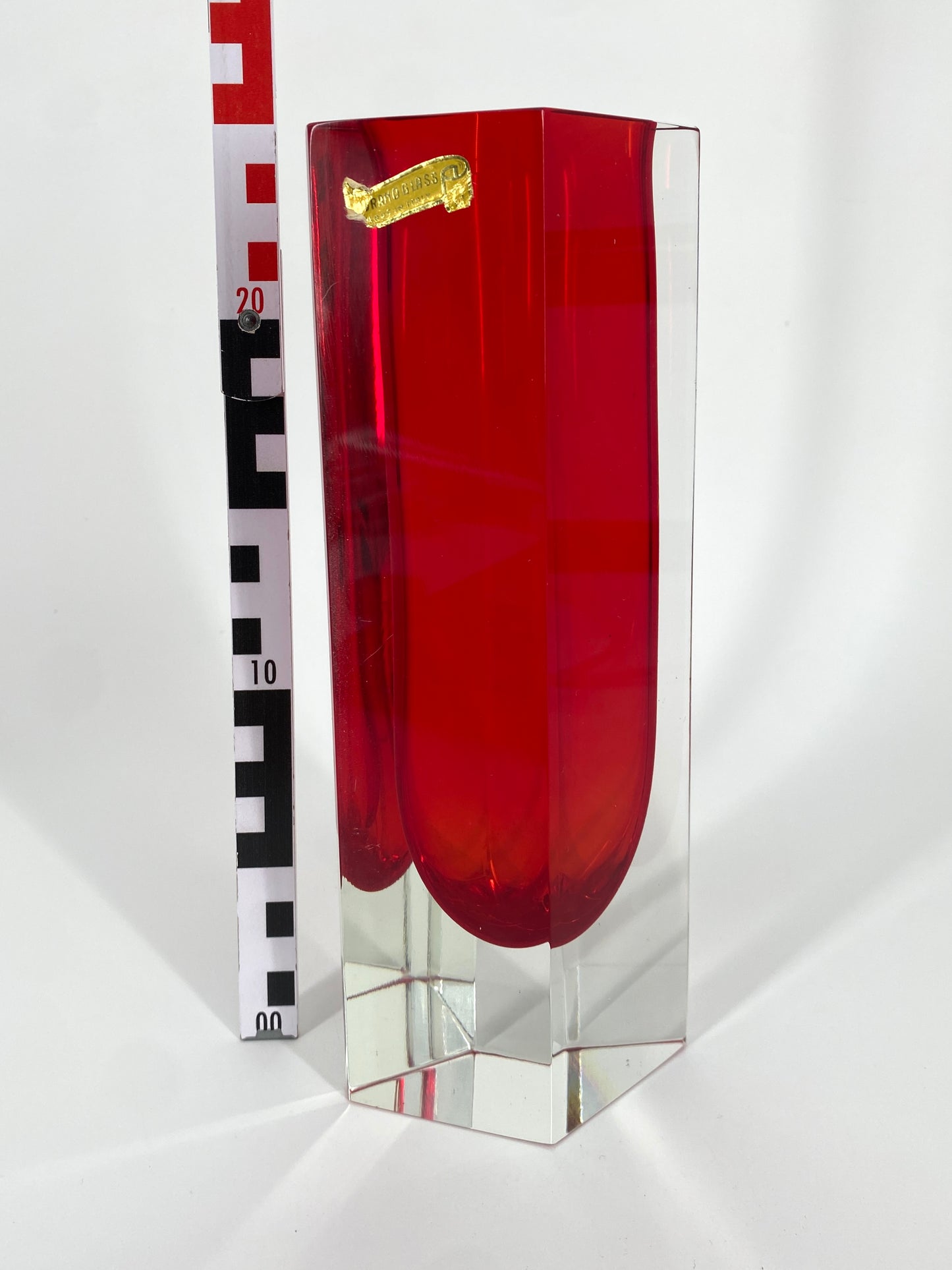 Murano Glas Vase von Flavio Poli, Italien, 1970er