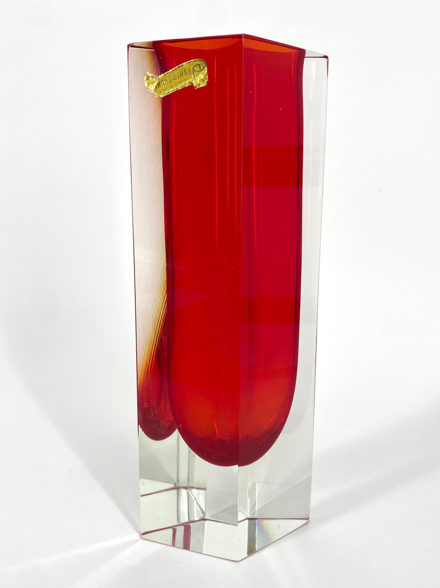Murano Glas Vase von Flavio Poli, Italien, 1970er