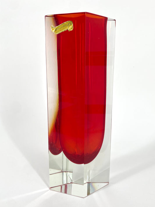 Murano Glas Vase von Flavio Poli, Italien, 1970er