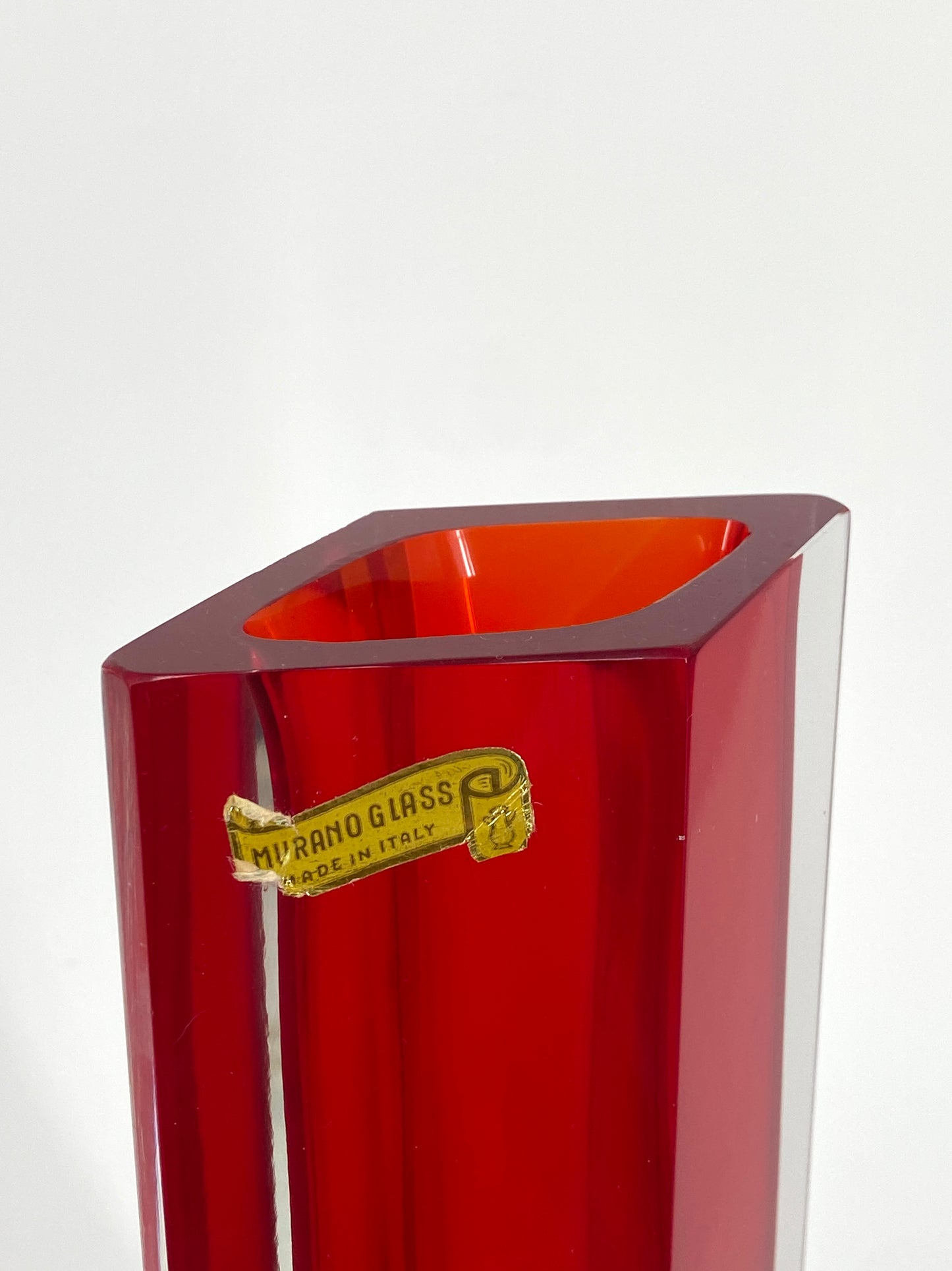 Murano Glas Vase von Flavio Poli, Italien, 1970er