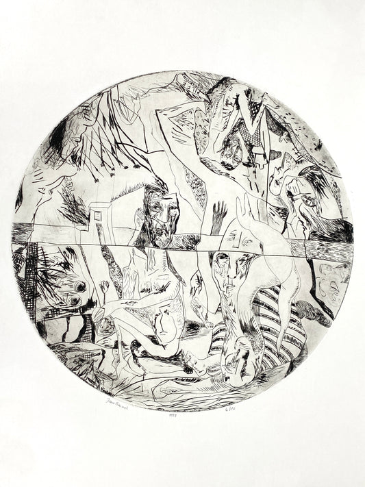Große, nummerierte Radierung von Jana Grzimek (geb. 1964), 1998