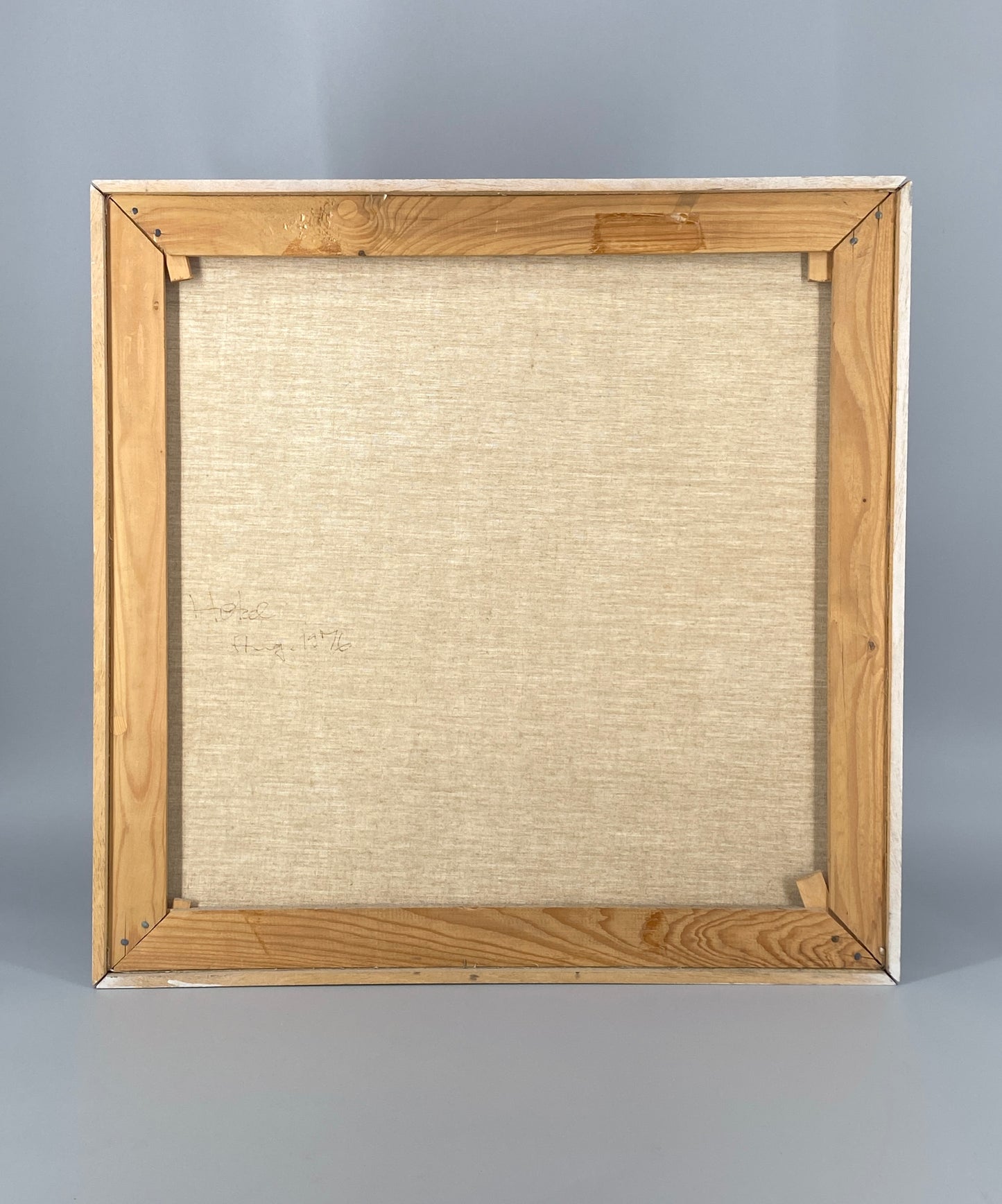 Mysteriöses Acrylgemälde mit der Signatur "Hetzel" auf Leinwand, 1976