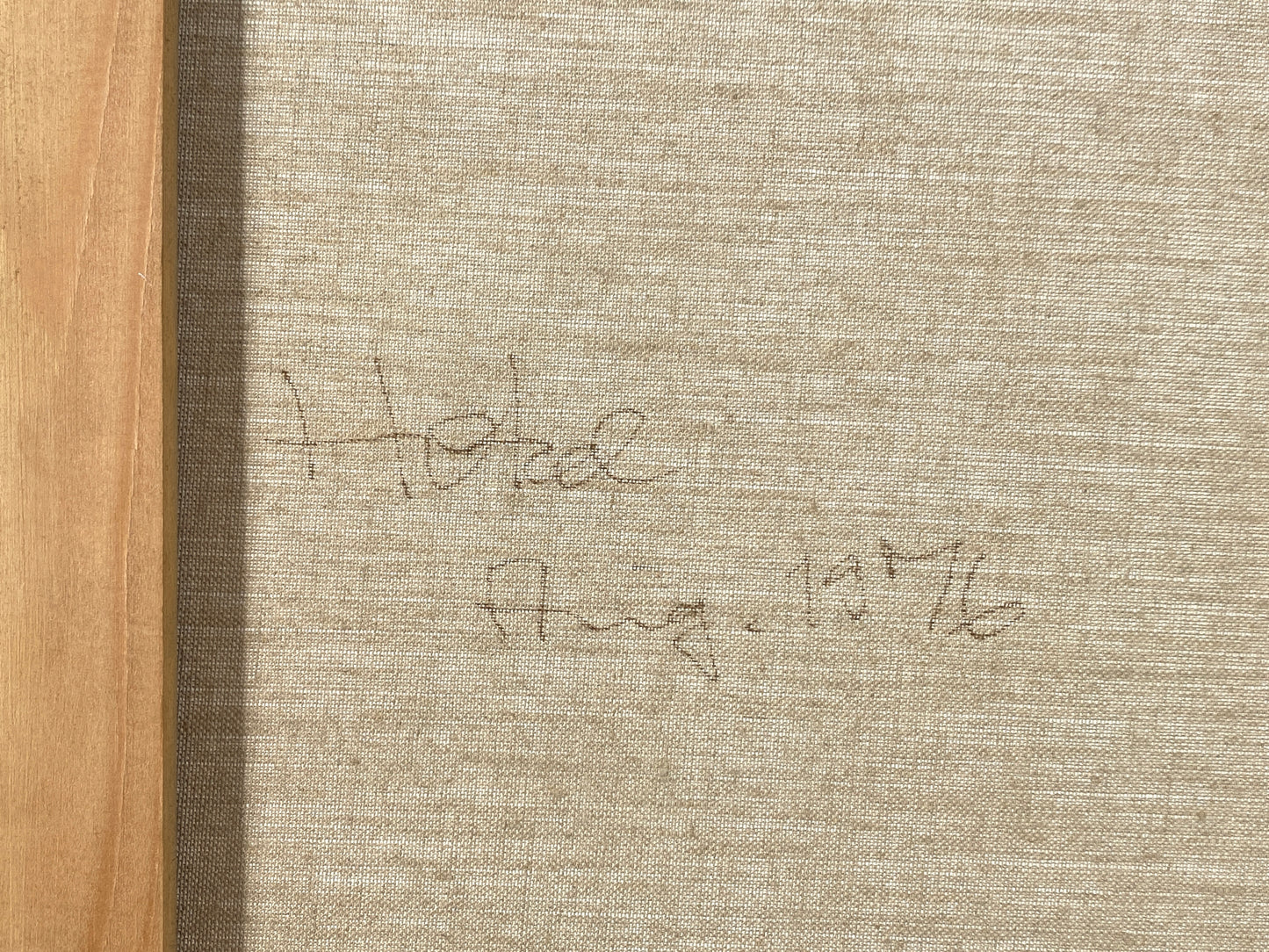 Mysteriöses Acrylgemälde mit der Signatur "Hetzel" auf Leinwand, 1976
