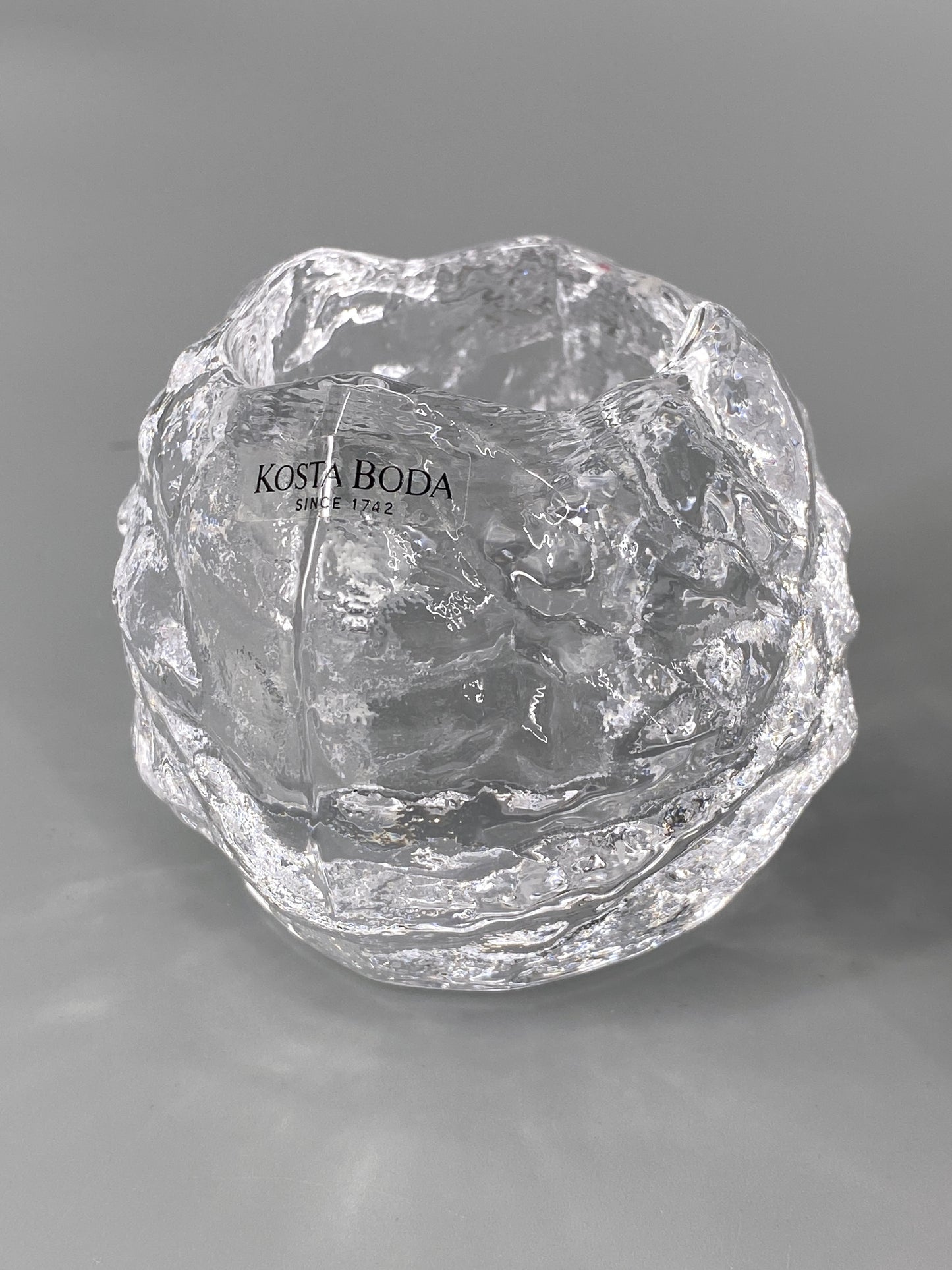 5 Teelichthalter "Snowball" von Ann Wärff für Kosta Boda, Schweden