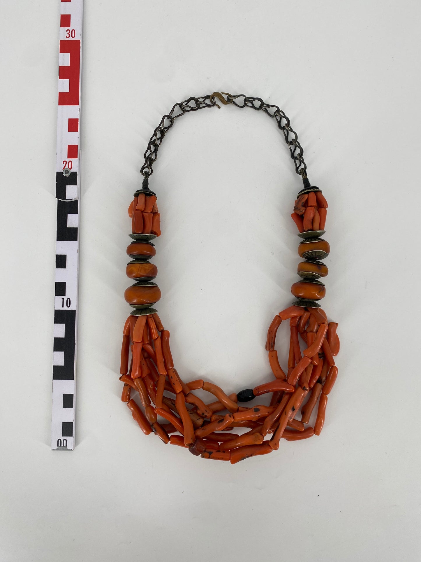 Antikes Collier aus Koralle, Berberschmuck, Marokko