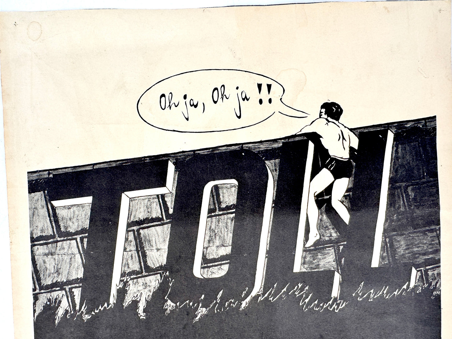 TOLL WUT. Comic-Kunstdruck, auf dünnem Papier, von Thomas Hasselberg