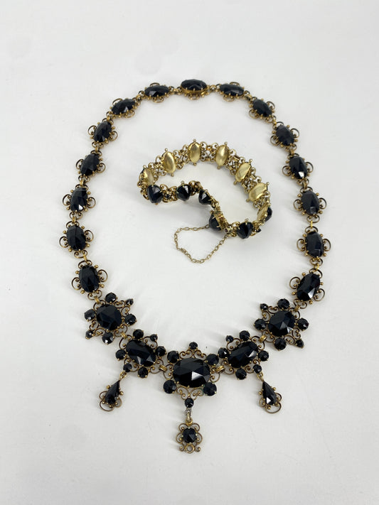 Collier und Armband im Stil "Ulmer Schmuck" aus Silber