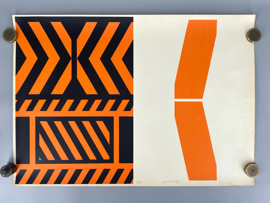 Nummerierter und signierter Farbsiebdruck von Otto Herbert Hajek (1927–2005), 1968
